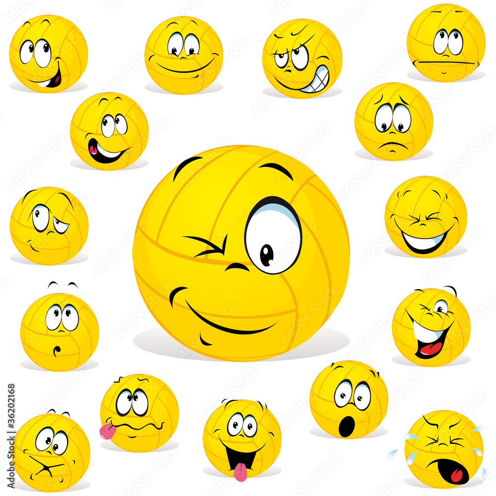 volleyball cartoon wit many expressions volleyball cartoon wit many expressions