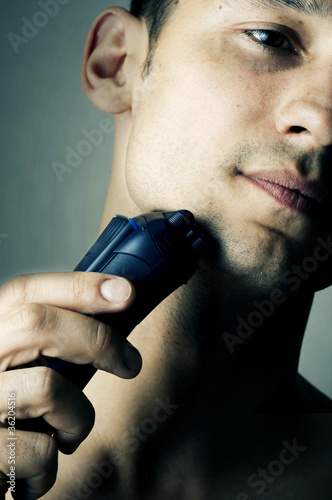 Shaving by electric shaver