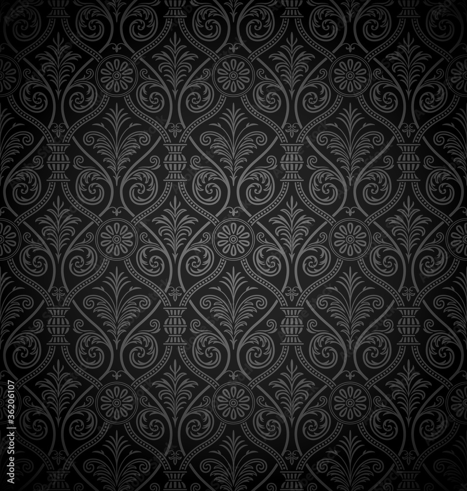 Seamless gothic damask pattern