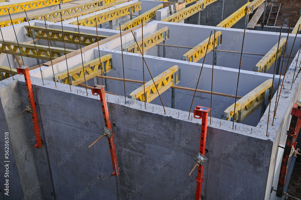 Naklejka premium cellar construction site
