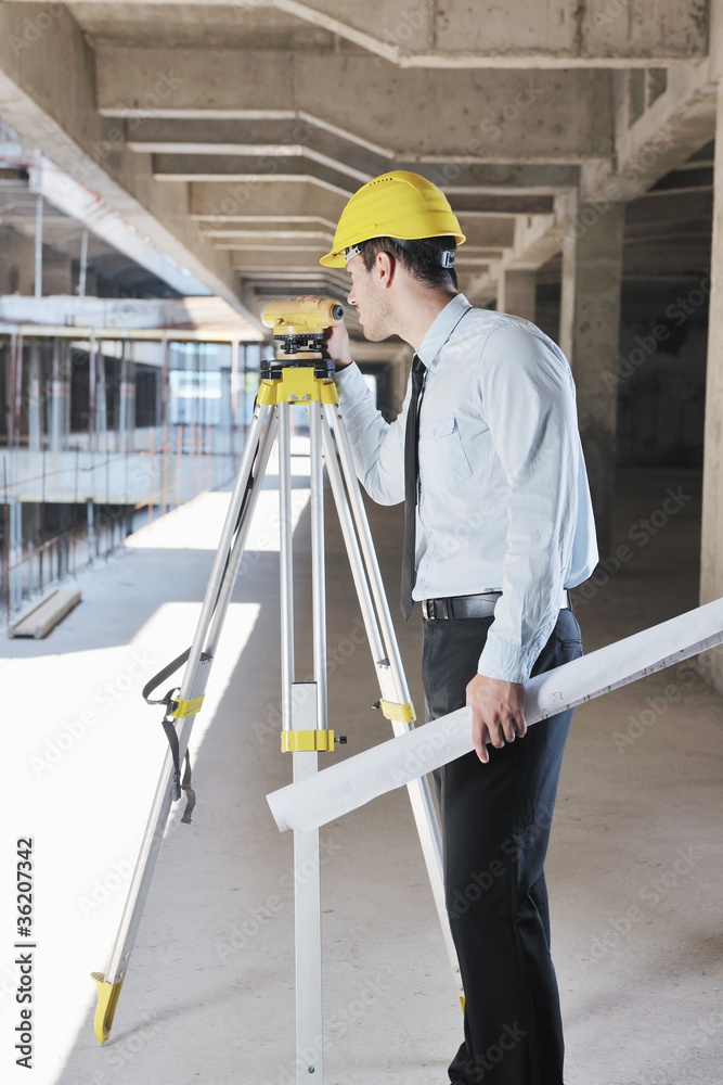 architect on construction site architect on construction site