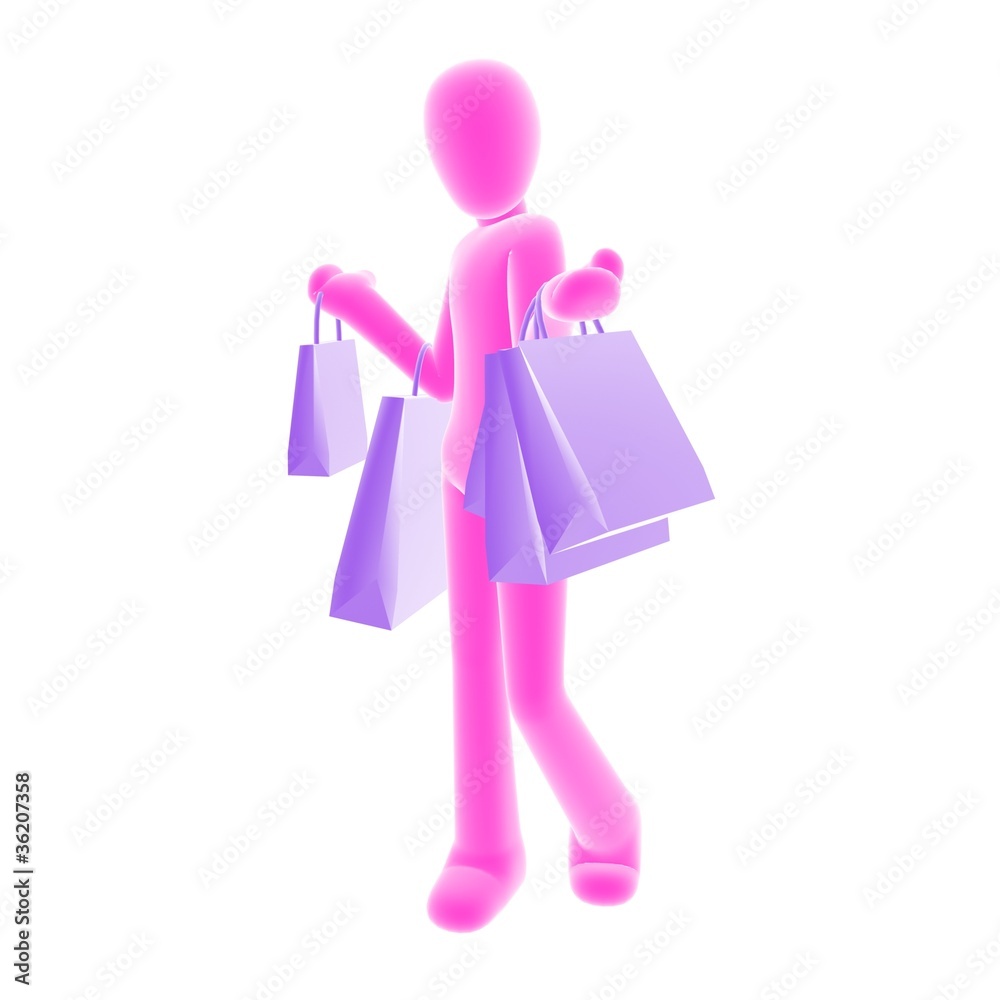shopping pink