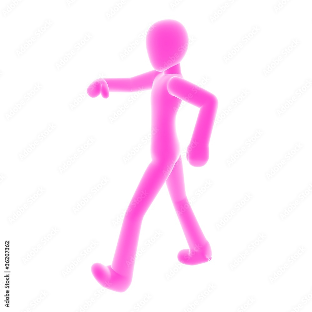 pink person walking left B