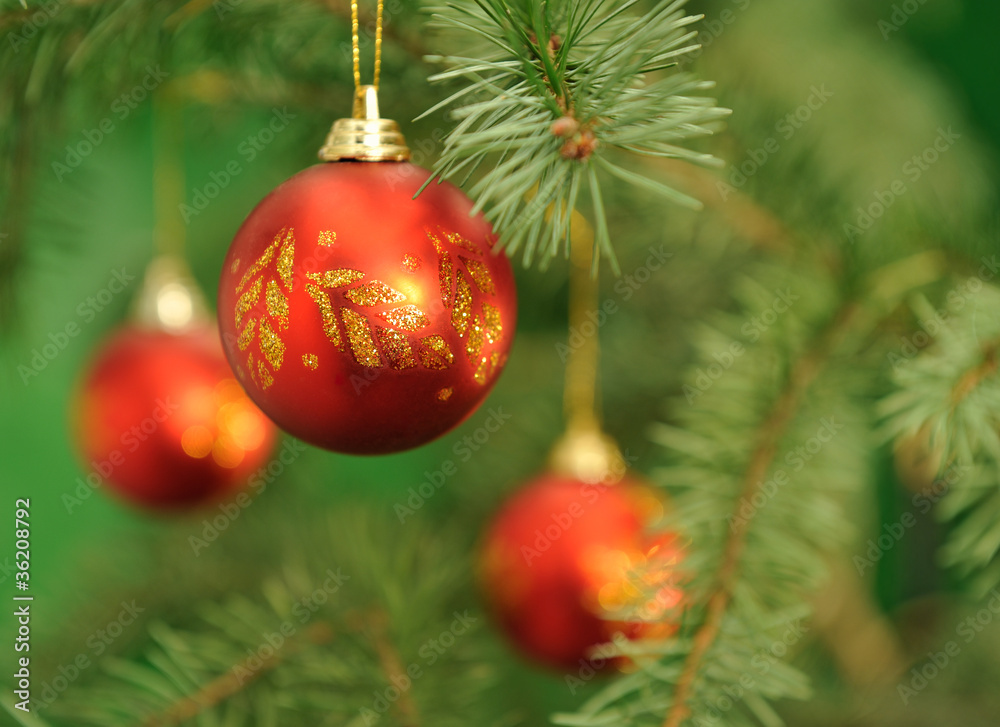 Obraz premium boules de noël 9 h