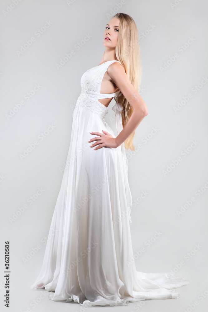 Portrait of the beautiful girl in a wedding dress Portrait of the beautiful girl in a wedding dress