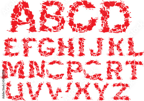 alphabet - letters blots