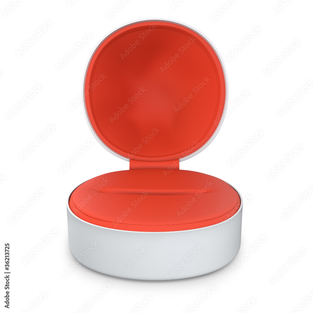 White box for jewelry, front view White box for jewelry, front view