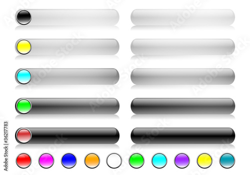 shiny color buttons