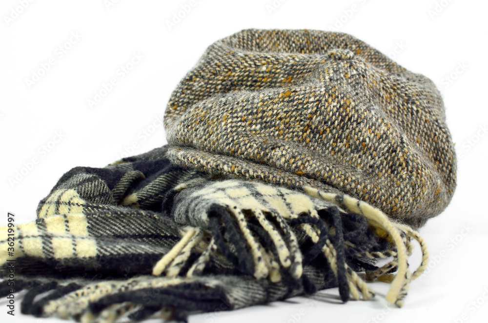 hat,cap,tweed,écharpe,scarf Stock Photo | Adobe Stock
