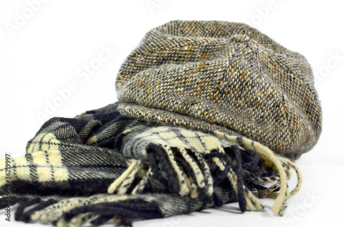 hat,cap,tweed,écharpe,scarf