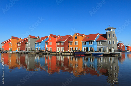 Dutch houses at the water