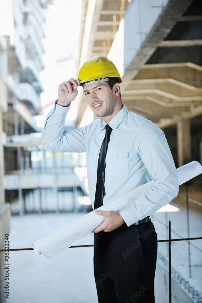 architect on construction site architect on construction site