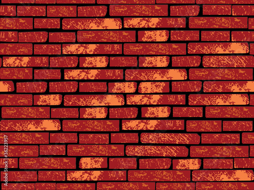Seamless brick wall vector