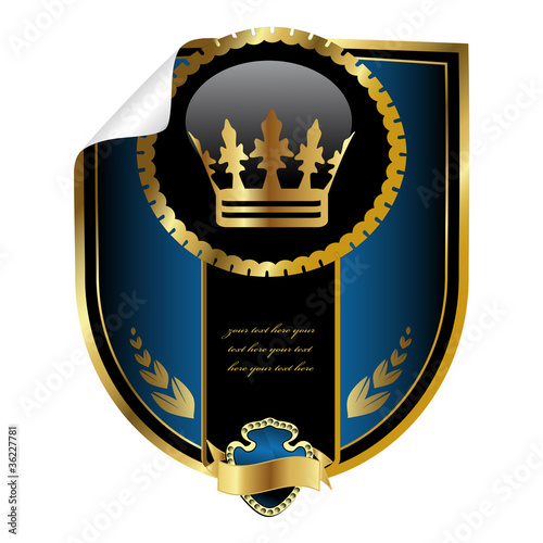 Vector royal label
