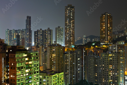 downtown at night