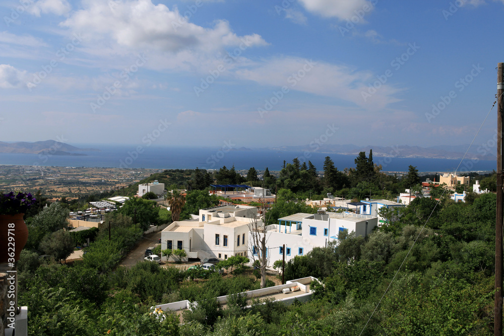 view from the village of Zia in the direction of Tigaki