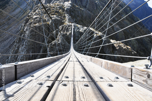 170m hanging Trift bridge, Switzerland photo