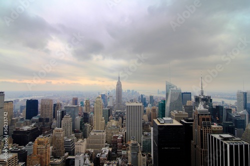 New York Cityscape with Logos Removed