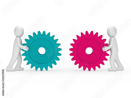 3d man push gear