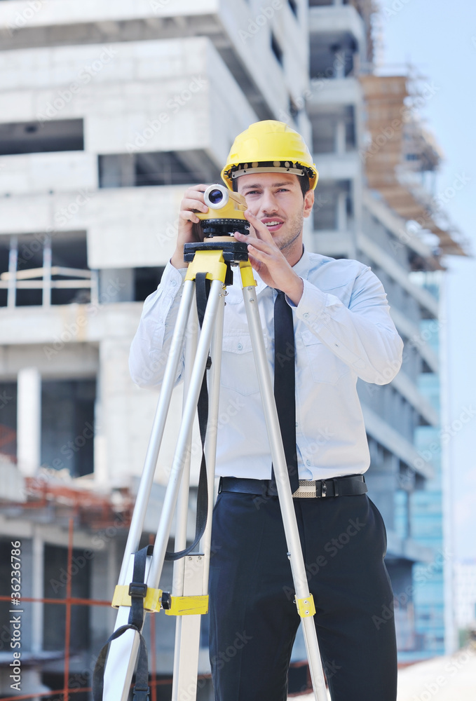 architect on construction site architect on construction site