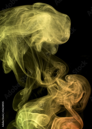 multicolored smoke detail