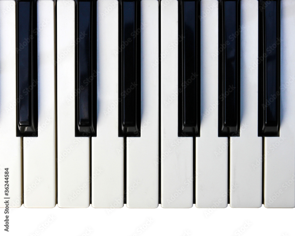 Closeup detail of a piano keyboard. Closeup detail of a piano keyboard.