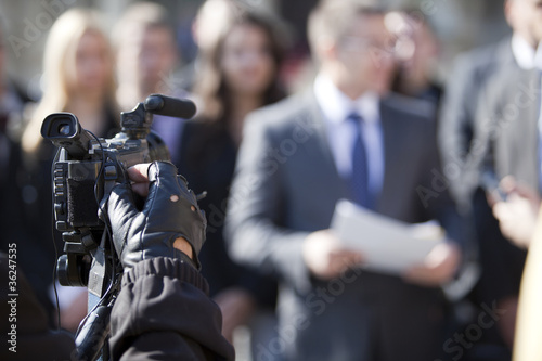 covering an event with a video camera