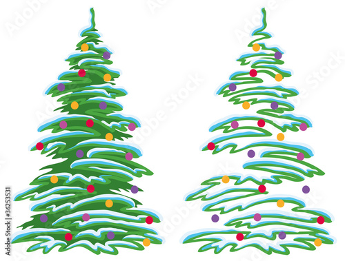 Christmas tree with ornaments