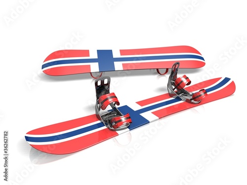 Canvas Print SNOWBOARD NORVEGIA