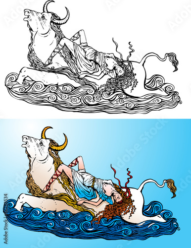 Greek myth: The Abduction of Europa by Zeus