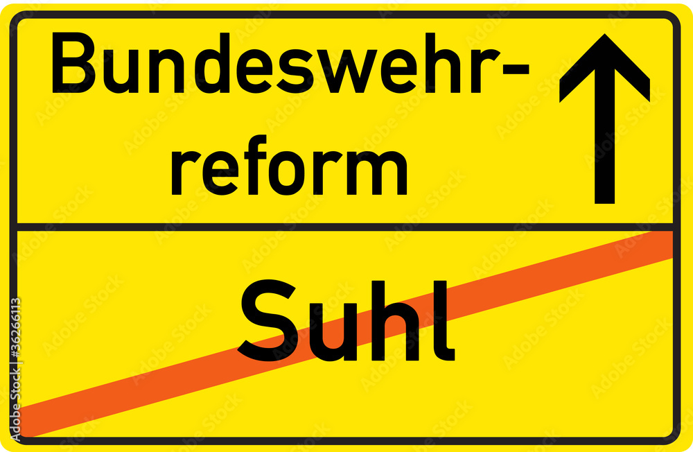 Schild Bundeswehrreform Suhl Schild Bundeswehrreform Suhl