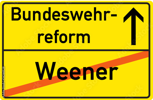 Schild Bundeswehrreform Weener