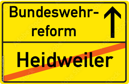 Schild Bundeswehrreform Heidweiler