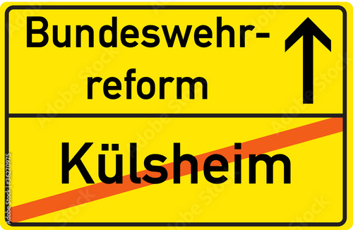Schild Bundeswehrreform Külsheim