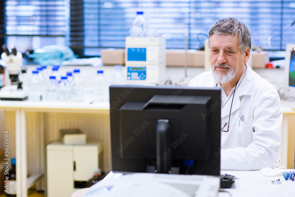 senior male researcher in a lab senior male researcher in a lab