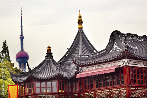 Photography TV Tower Old Shanghai Builings Yuyuan Garden China