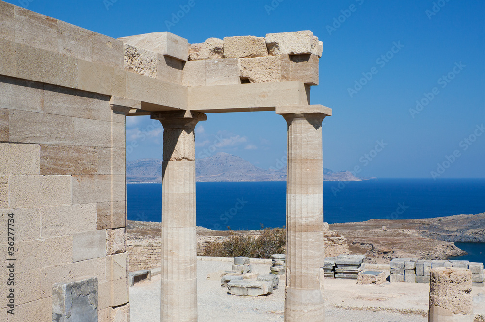 Temple of Athena Lindia at Lindos, Rhodes, Greece