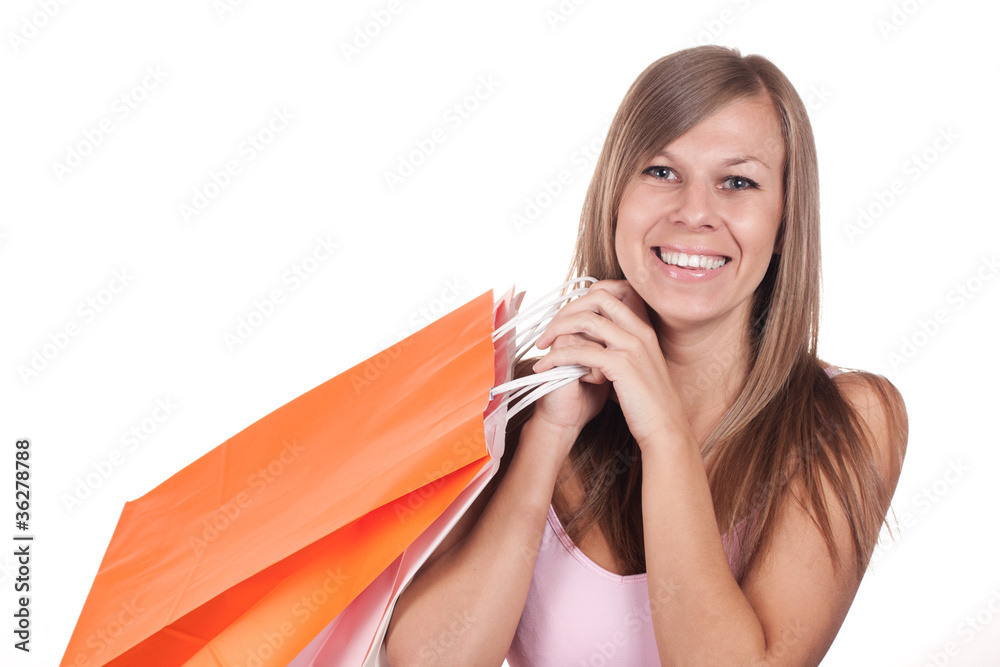 Young beautiful woman happy to doing shopping Young beautiful woman happy to doing shopping