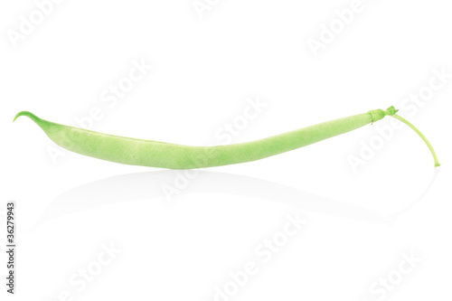 Green bean isolated with clipping path