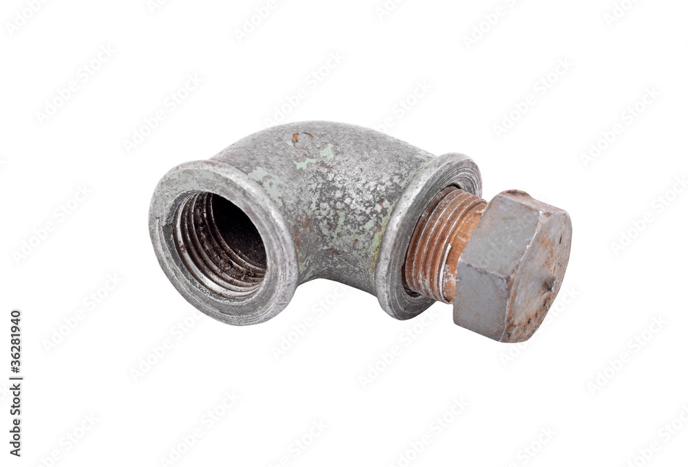 Water inlet pipe valve, isolated on white background Water inlet pipe valve, isolated on white background