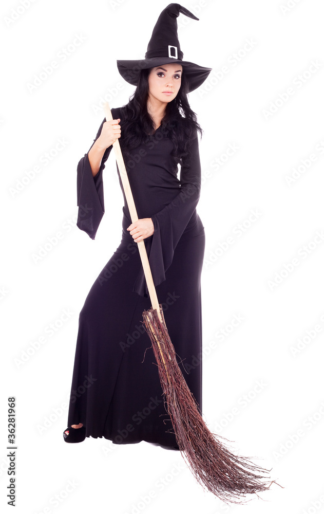 witch with a broom witch with a broom