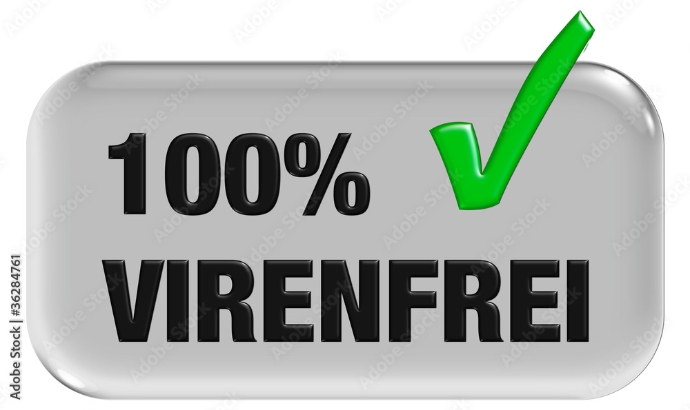 Button grau Ecken rund 100% VIRENFREI Button grau Ecken rund 100% VIRENFREI
