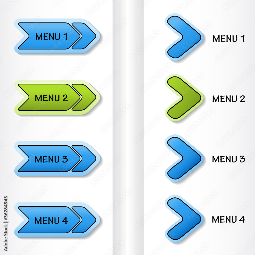 Vector navigation templates for web Vector navigation templates for web