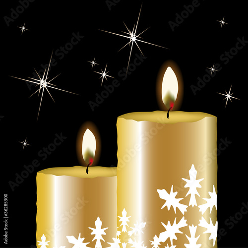 Vector Christmas candles