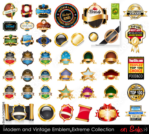 Modern and Vintage Emblems Extreme Collection.
