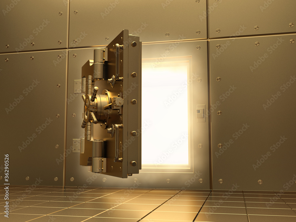 Opening vault and volume light. 3d. Opening vault and volume light. 3d.