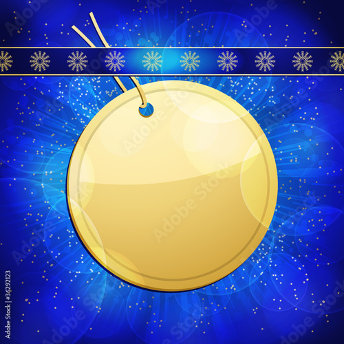 Christmas gift tag background circular