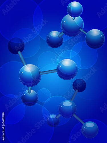 blue molecule background