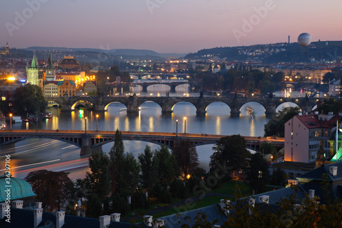 View at The Charles Bridge  and Vltava river