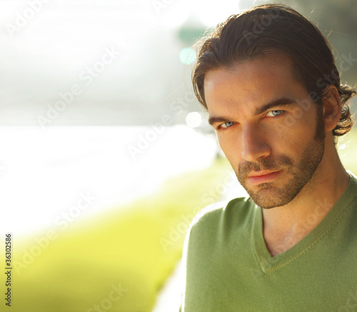 Portrait of man outdoors